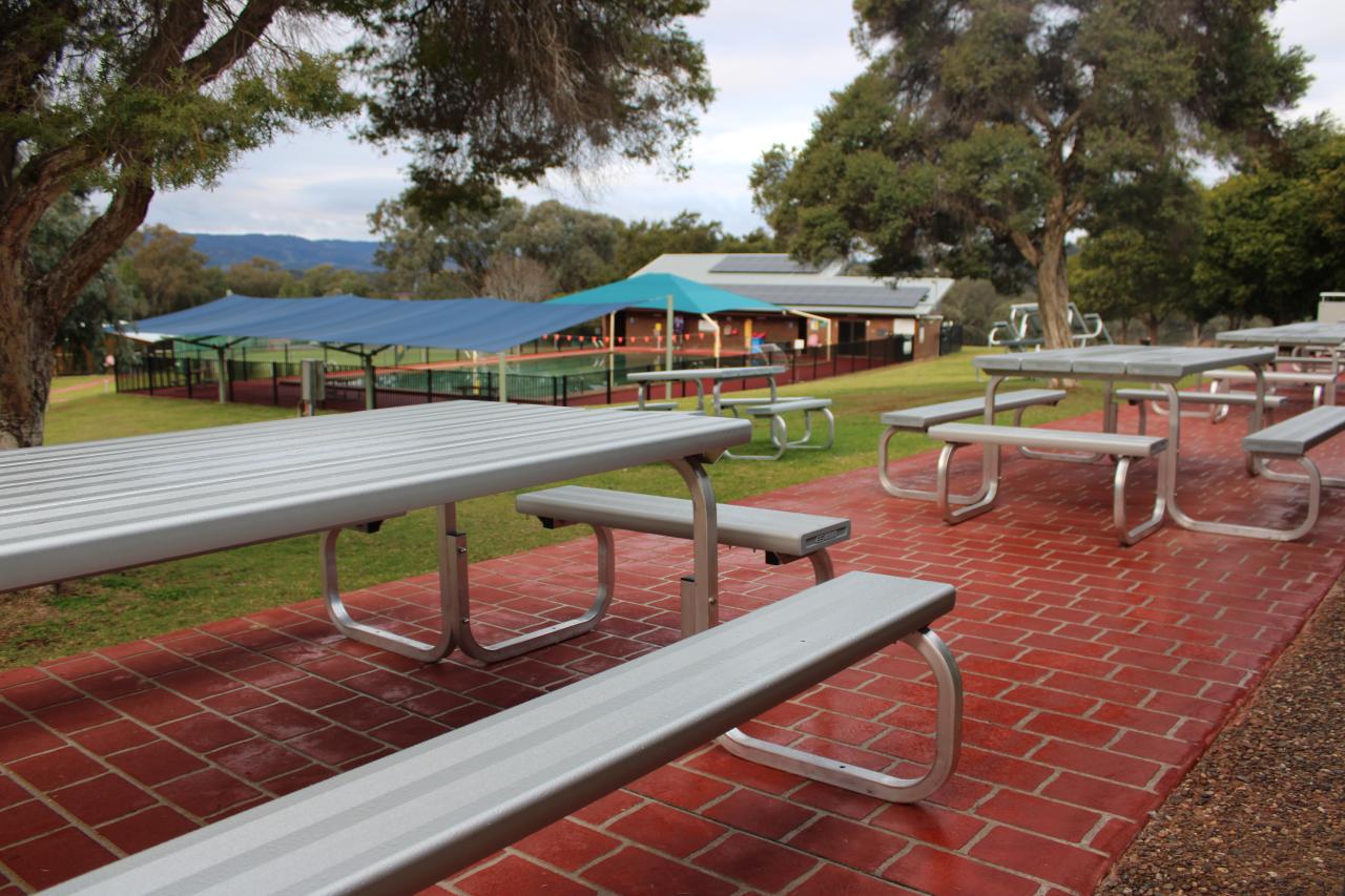 Outdoor lunch area