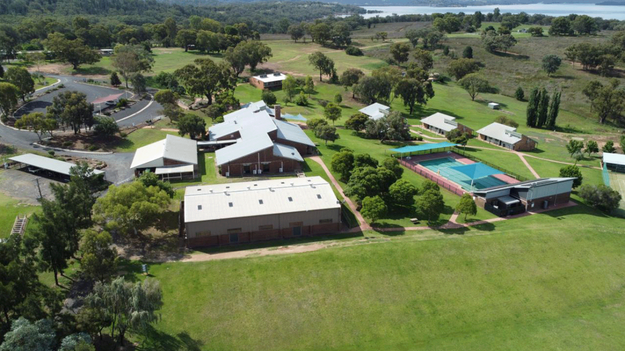 Aerial shot of Lake Burrendong Sport and Recreation Centre